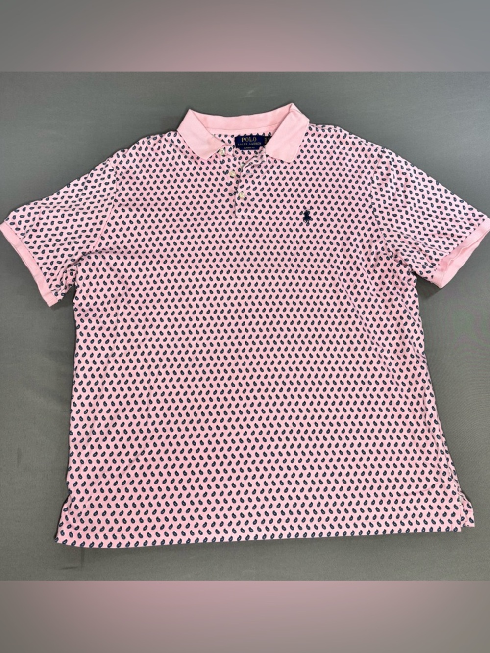 Polo Ralph Lauren Men's Extra Large Pink Paisley Foulard Shirt Cotton Preppy XL